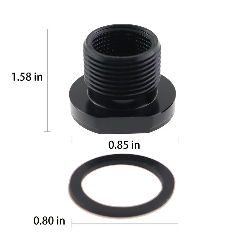 2PCS 1/2x28 Thread Adapters and Metal Washers Replacement Kit 5/8x24 Oil Filter Changeover Joint Industrial Externally Inserts Hardware Auto Part