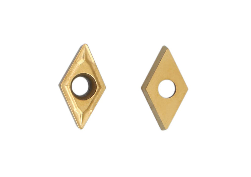 Accusize Industrial Tools 2 Pc of Each Kind of Carbide Inserts for 2387-2001, CVD Coated and Tin Coated, Total 10 Pieces, 2387-2001inserts | 10-Piece Replacement Set, 2 Each MGMN200, 08ER A60, WCMT2.52, CCMT21.51, DCMT21.51, 2387-2001INSERTS