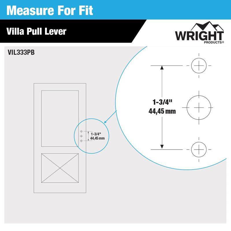 Wright Products - Villa Pull Handle for Screen and Storm Doors, Brass Plated