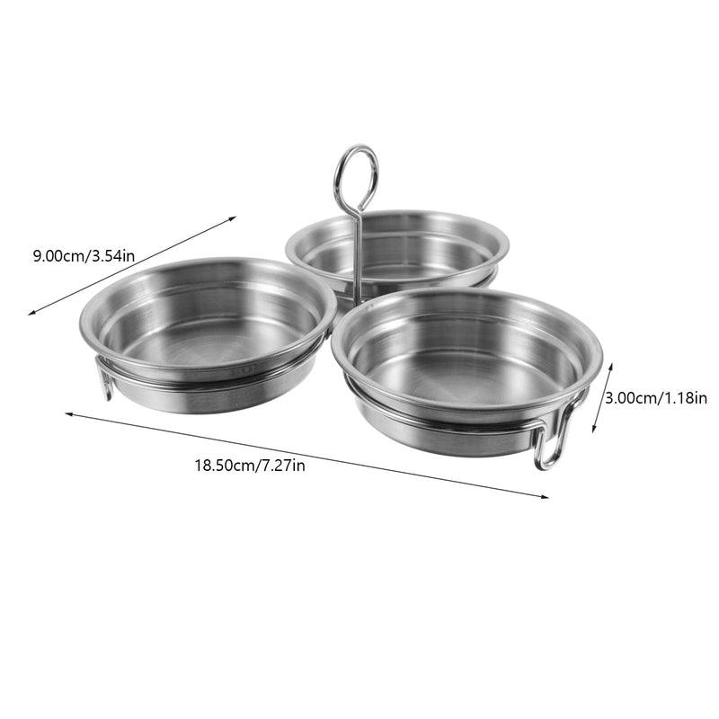 Stainless Steel Egg Poacher Insert Cups Egg Mold for Poached Eggs Ring Mold Deep Pan Design with Handle and Oil Brush 7.28 Inch Kitchen Cookware