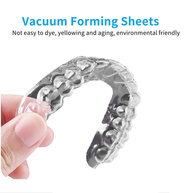 Dental Hard Splint, Thermoforming Materials for Vacuum Forming Machine 5''x 5'' (2.0MM-10PCS) 2.0MM-10PCS