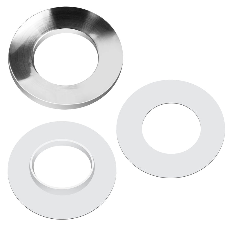 Vessel Sink Mounting Ring for Home Bathroom Glass Vessel Sink Base Mounting Ring by Plastic,Silver Compatible with VIGO, Aquaterior Inside Diameter: 1.58" silver