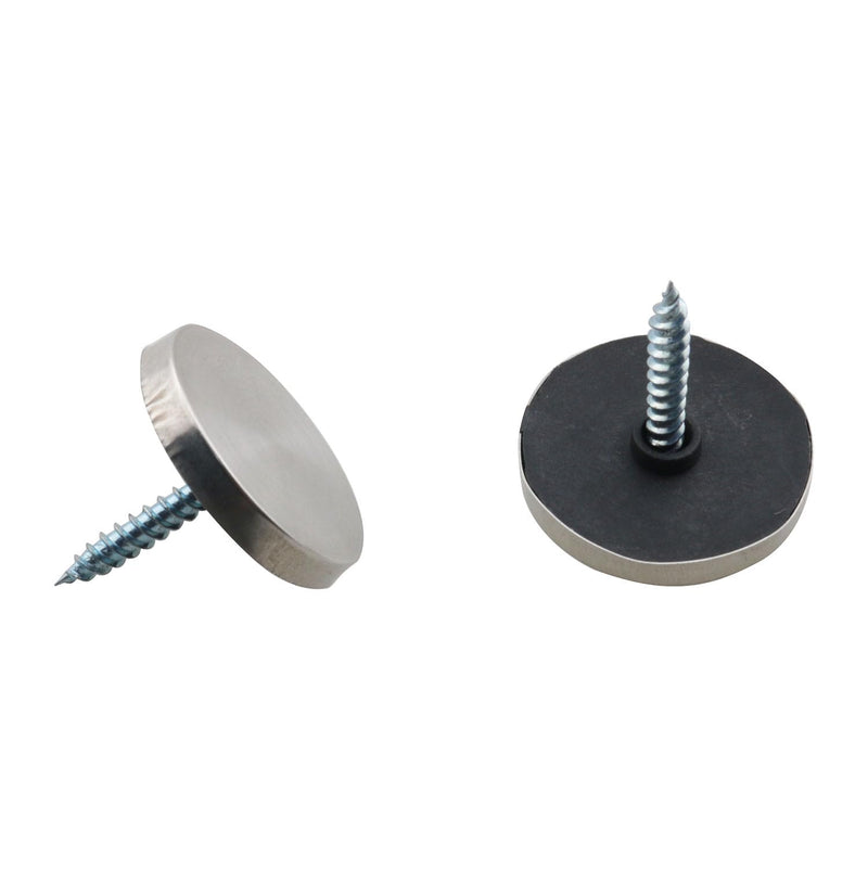 TAODAN 20PCS Stainless Steel Steel Plastic Nails 25MM Screw Cap Fastener Mirror Screw Cap Nails Glass Signage Nails Polished Decorative Cap Nails for Coffee Table Closet Shop Facility Signage