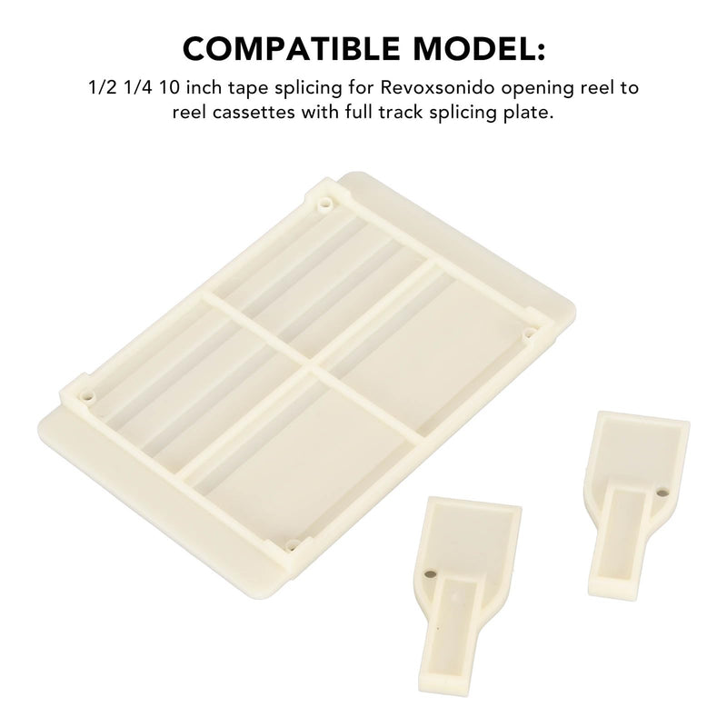 Tape Splicing Set, 1/2 1/4 10 Inch, ABS Cassette Tape Splicing Set with Splicing Tape for Revoxsonido 1/4 1/2 Inch Tape