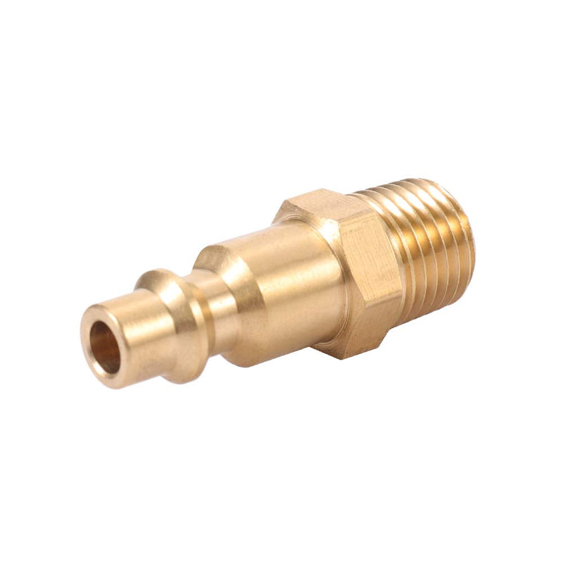 Brass 1/4-Inch NPT Male Industrial Air Hose Quick Connect Adapter,Air Coupler and Plug Kit,Air Compressor Fittings 10pcs (Male NPT) Male NPT
