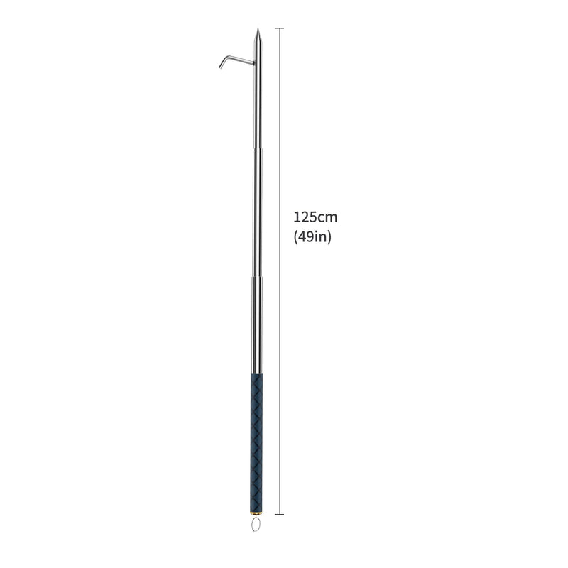 RAOMEIDE 49 Inches Fire Poker for Fire Pit Outdoor, Extra Long Campfire Poker Blower, Stainless Steel Fireplace Tools Indoor 49in