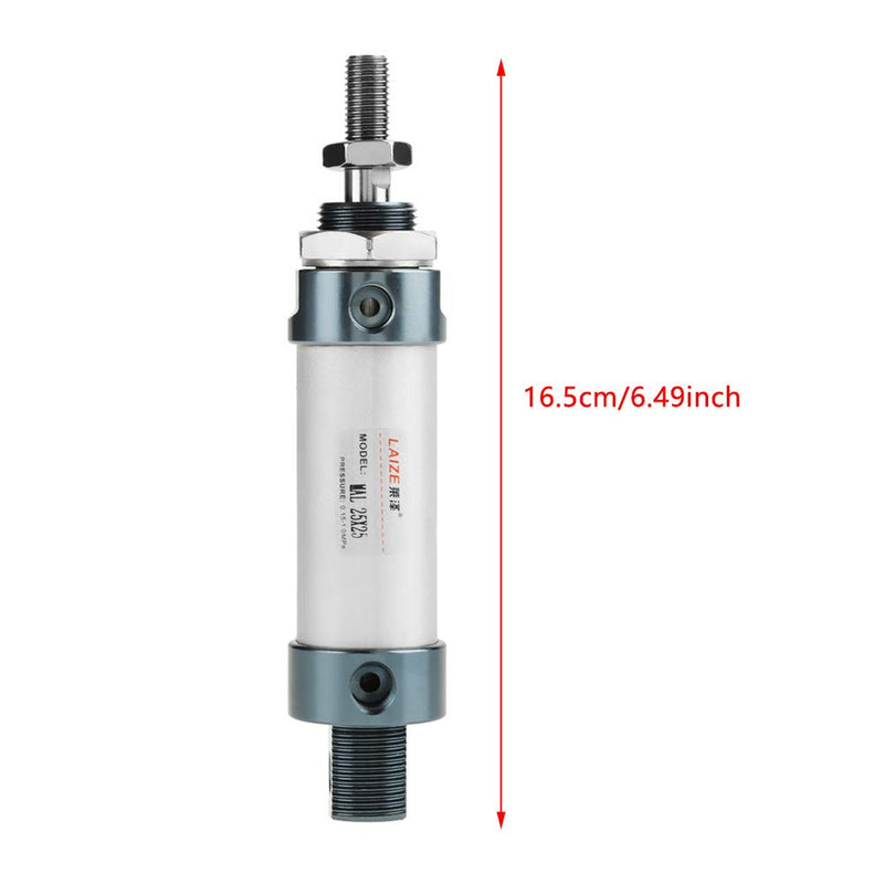 Hilitand Mini Pneumatic Air Cylinder 25mm Bore 25mm Stroke Single Rod Double Acting Cylinder