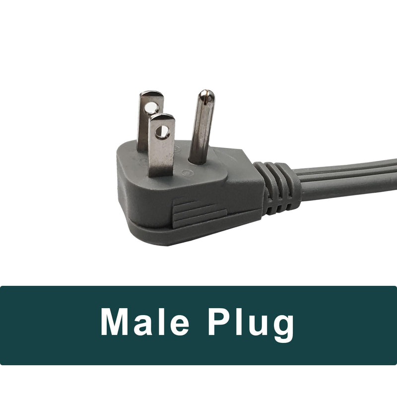EP 3 Ft Heavy Duty Appliance Extension Cord - 14 Gauge 3 Prong SPT-3 Cable Wire, Ideal for Air Conditioners, Refrigerators, and Major Appliances - Indoor Use, Gray Grey