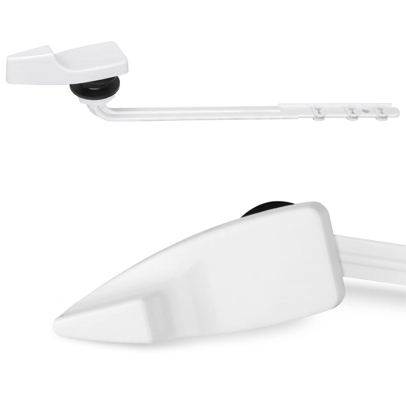 Lydia's Deal Toilet Handle Replacement Kit, Universal Front Mount Toilet Tank Flush Lever Replacement Handle, Toilet Tank Trip Lever, Easy to Install, Toilet Repair Kit, White Plastic Front Mount-2