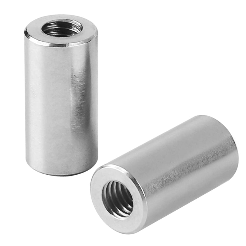 M10 Round Connector Nuts, 304 Stainless Steel Coupling Nut 40mm/1.58 inch Length,Pack of 5