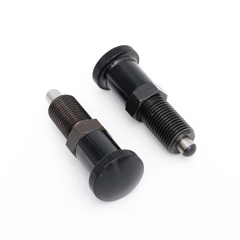 2PCS Spring Knob Plunger Retractable Spring Plunger Pull Knob Plunger Ball Spring Loaded Plunger Spring Plunger Pin Non Lock Out Indexing Plunger Short Spring Plungers Pull Knob Spring Pin (M10) M10