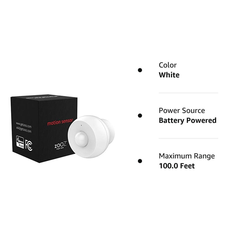 Zooz 800 Series Z-Wave Long Range S2 Motion Sensor ZSE18 800LR with Magnetic Mount, Works with Z-Box, Hubitat, and Home Assistant