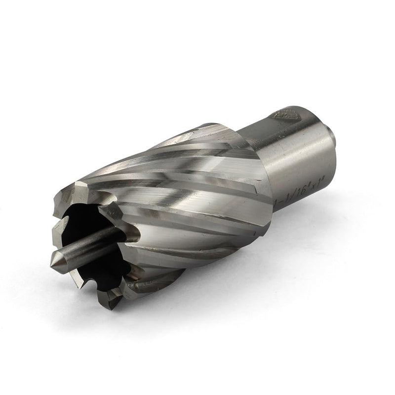 Annular Cutter JESTUOUS 1-1/16 Inch Cutting Diameter 3/4 Weldon Shank 1 Cutting Depth with Pilot Pin Slugger Bits HSS Kit for Magnetic Drill Press,1 Piece