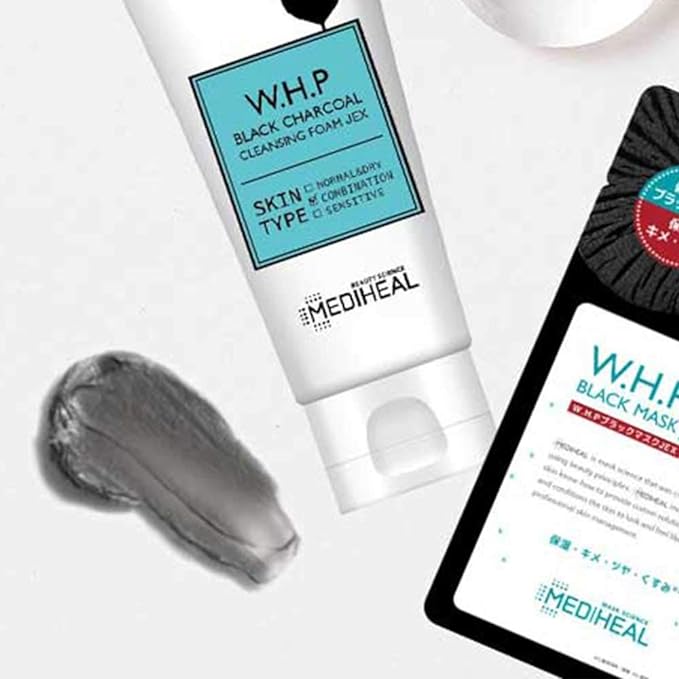 MEDIHEAL, Genuine WHP Black Charcoal Cleansing Foam JEX 2.8 fl oz (80 ml) x 1 - NewNest Australia