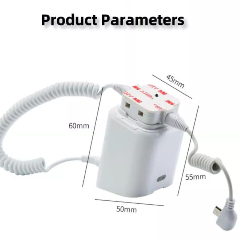 Mobile Phone Anti-Theft Alarm Stand - Cell Phone Security Display Holder Smartphone Burglar Alarm System (US Plug) (for Type-C Interface) For Type-C interface