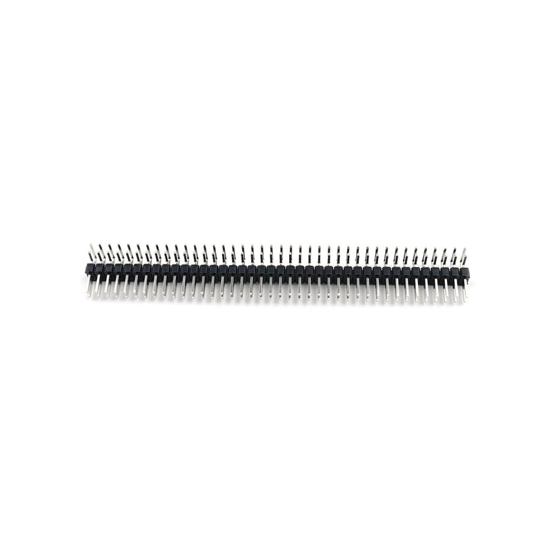 Double Right Angle Row Pin Header Strip 40Pin 2.54mm Pitch Connector Kit PCB Pin Strip 2x40P 2.54mm Right Angle 20Pcs