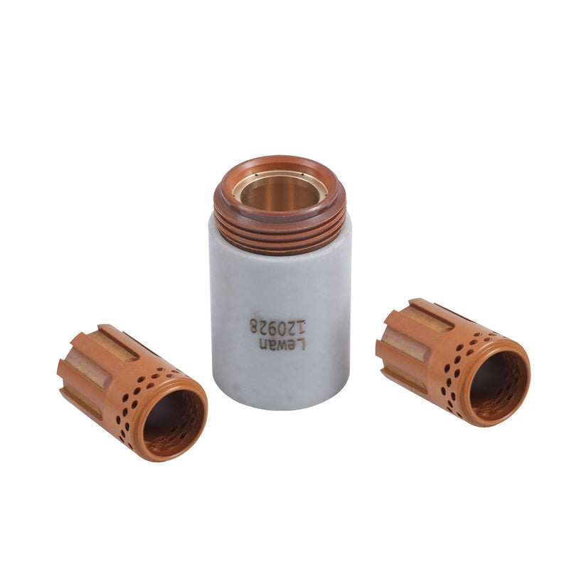 Lewan 2Pcs 120925 Swirl Ring & 1Pc 120928 Retaining Cap fit PMX 1000 1250 1650 RT60 RT80 80A Plasma Cutting Consumable 120925-120928
