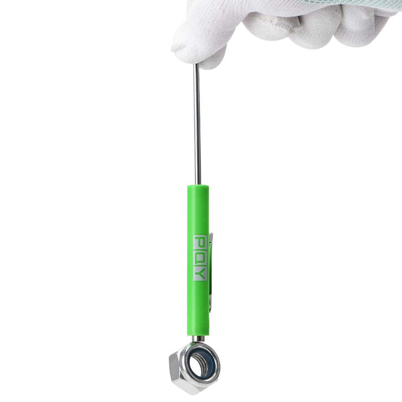 10pcs Mini Tops And Pocket Clips Pocket Screwdriver Strong Magnetic Slotted Screwdriver Green 10pcs