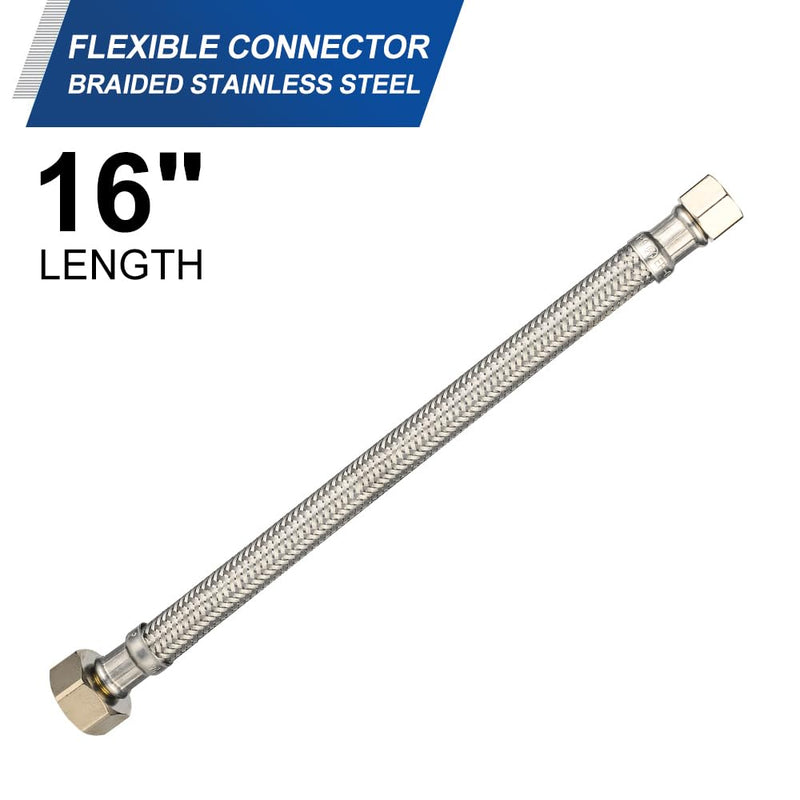 10Pcs EFIELD 12"L Faucet Supply Lines, 1/2"FIP x 3/8"COMP(HOSE043-10) 12 Inches 10