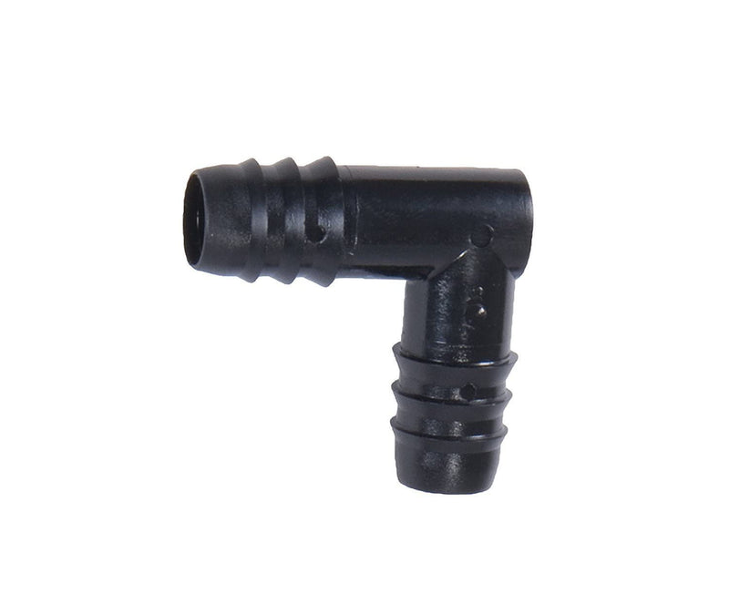 Irrigation Fittings Kit for 1/2" Tubing 20 PIECE SET - 5 Tees, 5 Couplings, 5 Elbows, 5 End Cap Figure 8 Plugs - Barbed Connectors (For Rain Bird 16mm .520 ID and Compatible Drip or Sprinkler Systems) Black