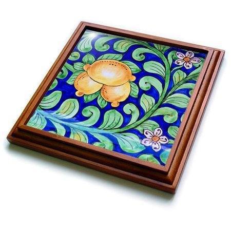 3dRose Italy, Orvieto Italian Pottery Plate for Sale in The Streets Trivet with Ceramic Tile, 8 by 8", Brown