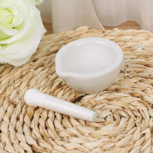 2.5inch Pills Crusher, Ceramics Spice Mill Grinder Set, Handheld Seasoning Mills Grinder,Porcelain Mortar And Pestle Tools Set Grinding Bowls, Set Of 2