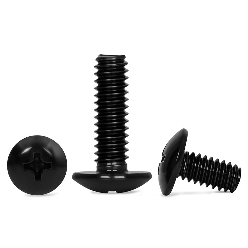 #8-32 x 3/4" Truss Head Machine Screws, Full Thread, 304 Stainless Steel Black Finish, 100 PCS #8-32 x 3/4"