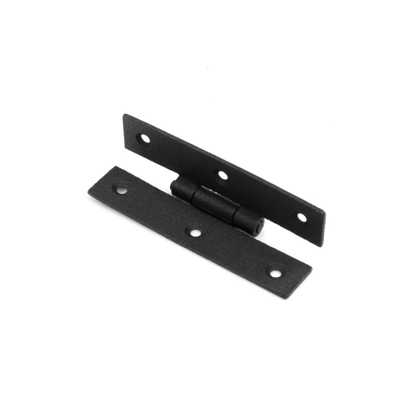 Renovators Supply Manufacturing Pack of 10 Black Wrought Iron H Cabinet Hinge 3 Inch Flush Mount Antique RSF Finish Hardware for Cupboard Wardrobe Furniture Doors