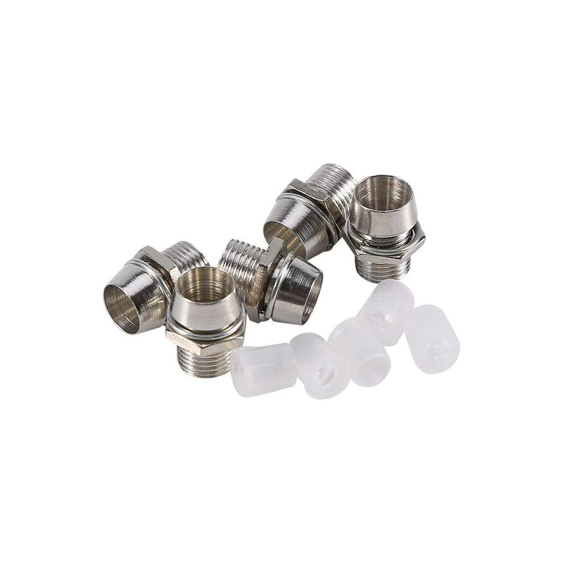 ASHATA 5mm LED Holder,50 pcs Silver Color 5mm LED Holders Panel Display Thread Mount Size 8mm,LED Holder LED Light Mounting Holders