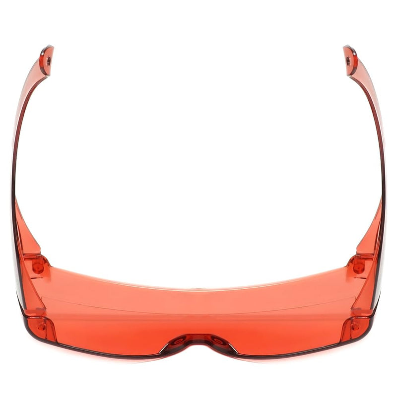 Calabria 6000 Large Fit Over Safety Glasses Fitover Prescription Eyewear Men Women Wrap Around Tinted Anti Fog Scratch Glare 3000 - Fl-41 Pink (3 Pack)