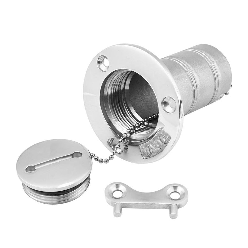 Aramox Marine Deck Filler, 316 Stainless Steel, 1.5inch Keyless Gas Fuel Fill for Boat