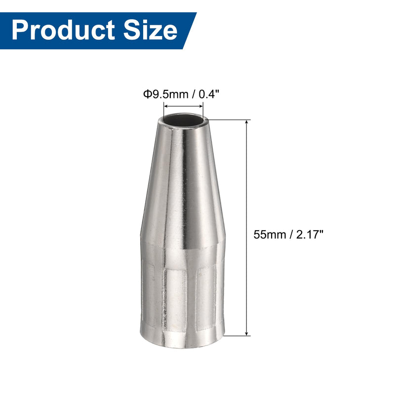 HARFINGTON 5pcs Mig Welding Gun Nozzle 0.4" Orifice KP3075-1-38F Gas Welding Gun Nozzle Copper Nickel Plating Welding Gun Accessory for PRO 100L/175L MIG Gun