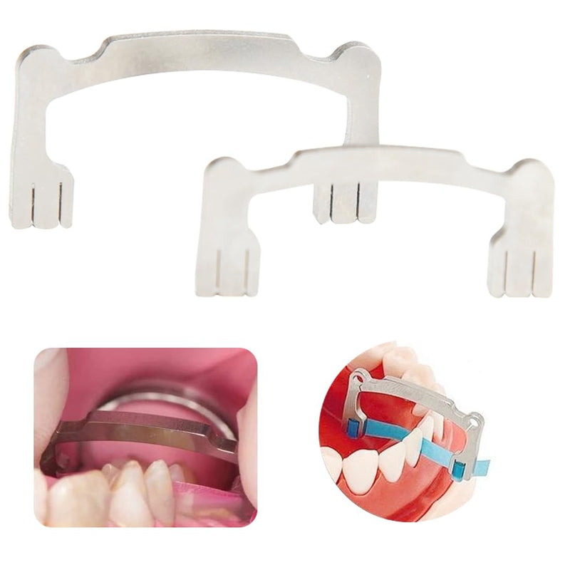Dental Resin Polishing Strips Holder Stainless Steel Metal Holder for High/Low Crown Interproximal Restorative Polishing Teeth Polishing Tools