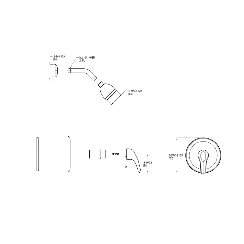 Pfister Pfirst Series Shower Only Trim Kit, Valve Not Included, 1-Handle, Polished Chrome Finish, LJ89020C