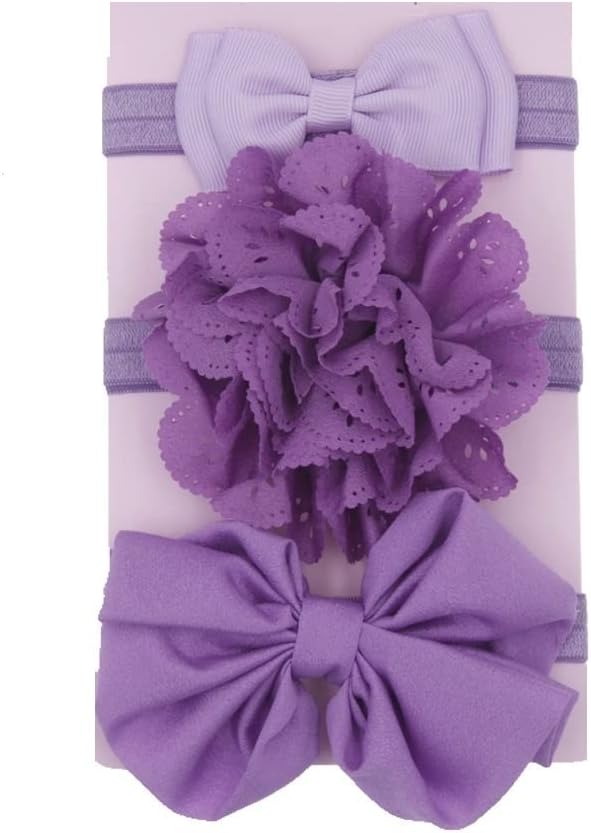 QT-147 Children's Baby Western Dress Formal Accessory Hair Ornament Hair Band Set (Light Purple) - NewNest Australia