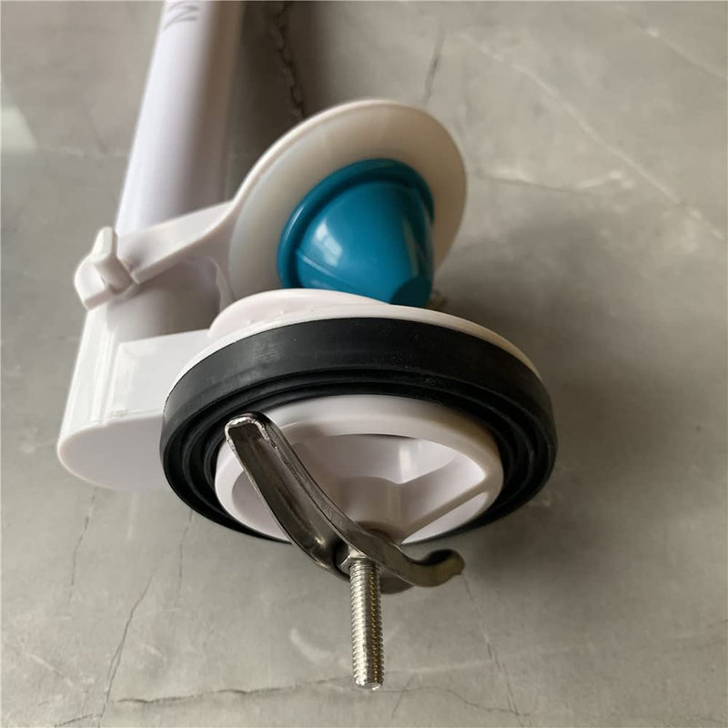 One Piece Flush Valve, Universal Repair Kit - 2 Inch Flapper/10 Inch High Overflow Tube White