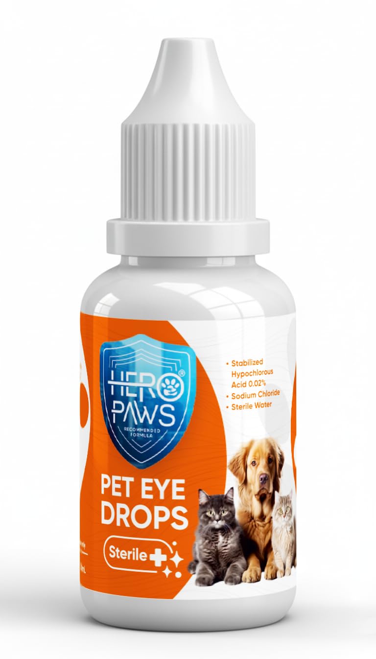 Dog Eye Drops – Vet Recommended Pet Eye Drops to Clean and Soothe Eye Infections, Allergies, Dry & Pink Eyes, Tear Stain Remover for Dogs, Cats, Horses & Birds (30 ml)