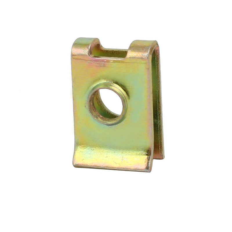 uxcell 25pcs Spring Steel Speed Fastener U Nut Brass Tone for M5 Screw Bolt
