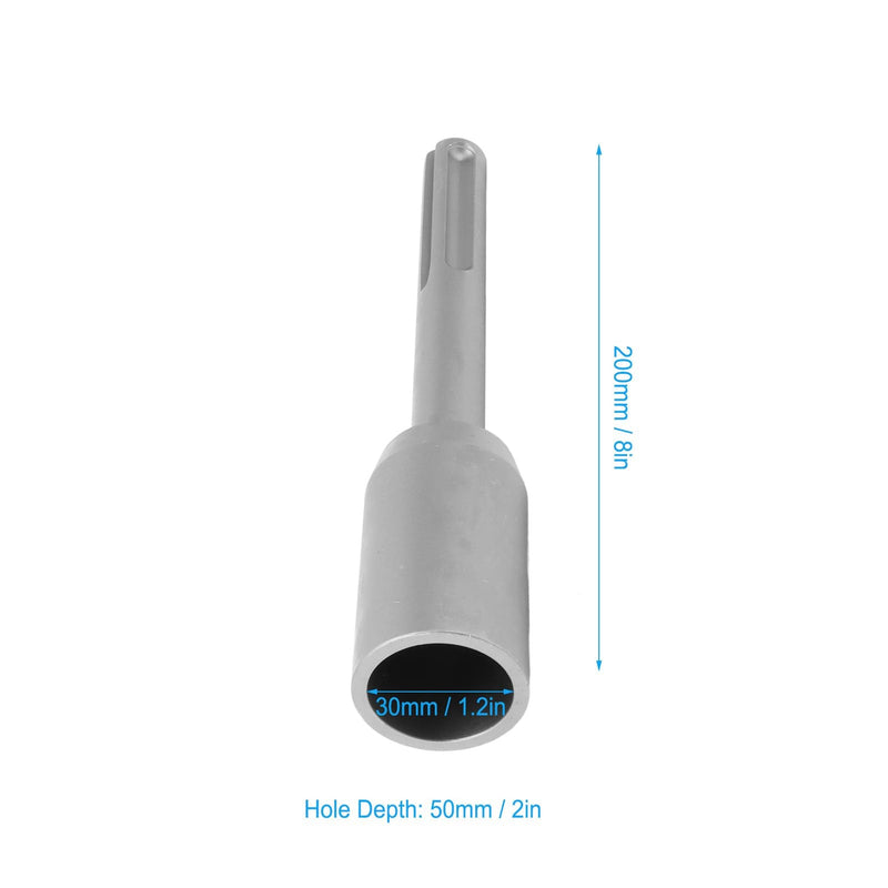GLOGLOW SDS MAX Post Driver Bit, 30mm T Post Pounder | Ground Rod Driver Attachment, 5 Pit Shank, Rotary Hammer Fence Post Pounder, Steel, For Hammer Drills