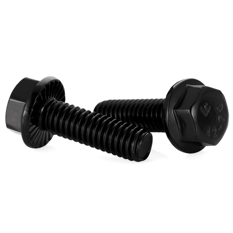 5/16-18 x 1" Flanged Hex Head Bolts Flange Hexagon Screws, Stainless Steel A2 Black Finish, DIN 6921, 15 PCS 5/16-18 x 1"