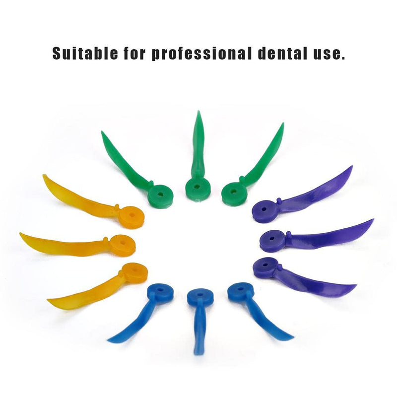 Jadeshay Dental Wedges, 400pcs 4 Box 4 Color Disposable Plastic Wave Shape Dental Fixing Wedge with Hole for Professional Dental
