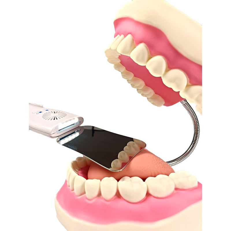 SNAWOP Dental Photography Mirrors Anti-Fog Double Sided Reflector Occlusal Intraoral Mouth Mirrors with 5 LED Light and 4 Interchangeable Mirrors