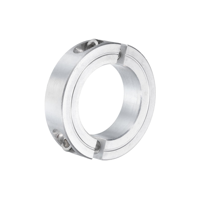 uxcell Double Split Clamp-On Shaft Collar for 1-1/2" Shaft, Two-Piece Clamping Collar 2-3/8" OD, 9/16" Thickness, Aluminum Alloy Set Screw Split Collar Clamp