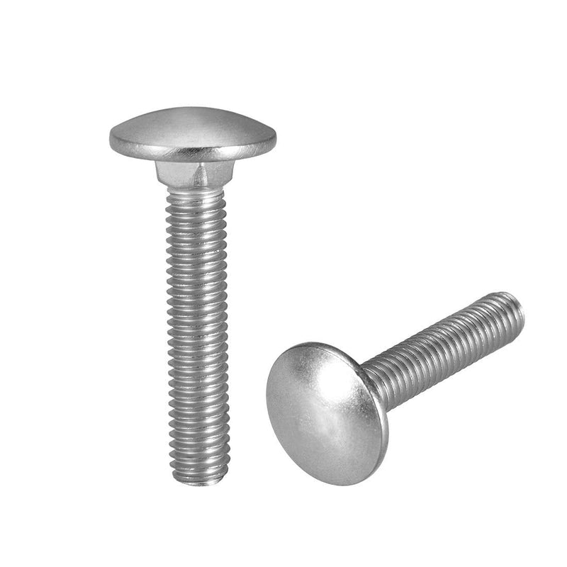 uxcell Carriage Bolts, Neck Carriage Bolt, Round Head Square Neck 304 Stainless Steel M6x35mm 20pcs 20