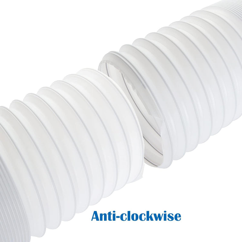 80" Length 5.9 Inch Diameter Portable Air Conditioner Hose Exhaust Vent AC Hose Counter-Clockwise Thread Tube Universal Replacement Compatible with Haier, LG, Delonghi and More 80 inch Hose