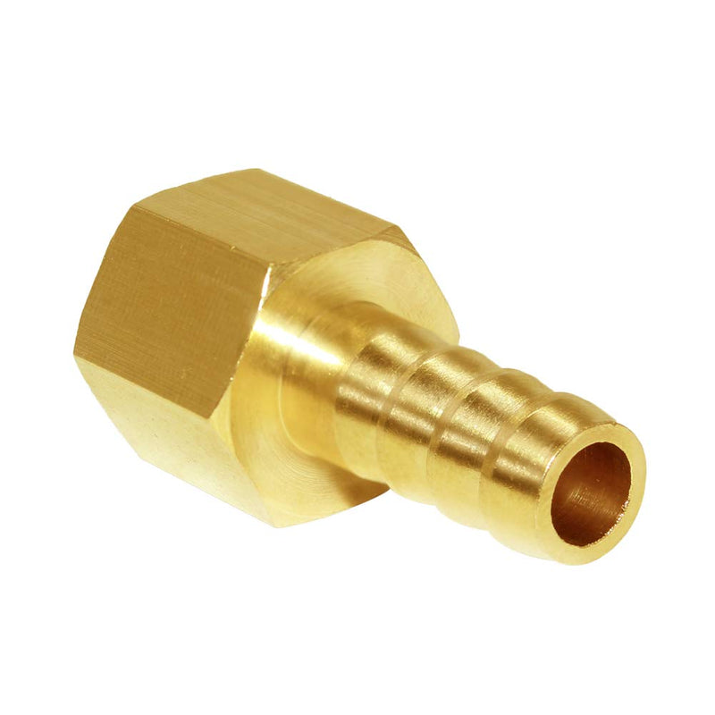 Joywayus Brass Hose Barb Fitting,3/8" Barb x 3/8" NPT Female Pipe Fitting Adapter(Pack of 2) 3/8" Barb x 3/8" NPT Female-2pcs