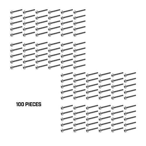 One-Hundred Pieces 316 Marine Grade Stainless Steel #8-32 x 1 1/2" Pan Head Machine Screws, Bolts, Phillips Drive, Stainless Steel (100) el tornillo de la máquina 100