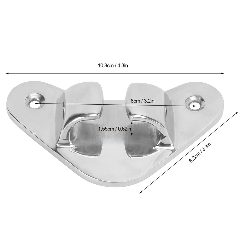 KIMISS Bow Chock, Boat Fairlead Stainless Steel Finely Polished Straight Bow Cleat Line Chock for Ship Yacht Boats