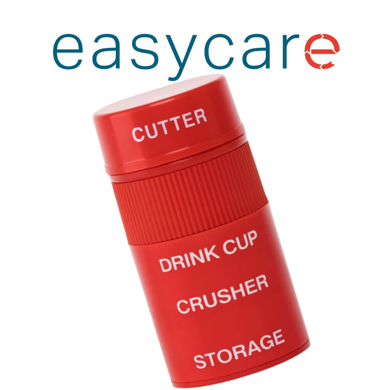 Pill Crusher Cutter and Grinder Cut and Crush Combo with Drinking Cup, Storage, by easycare