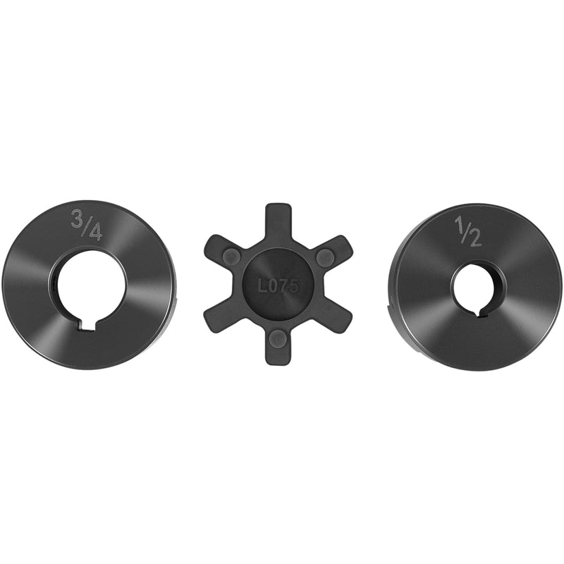 1/2" to 3/4" L075 Flexible 3-Piece L-Jaw Coupling Coupler Set & Buna-N NBR Rubber Spider for Log Splitter Hybrid Equipment